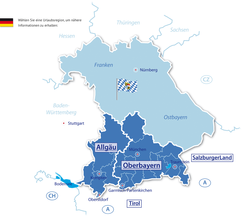 Alpen Deutschland Karte