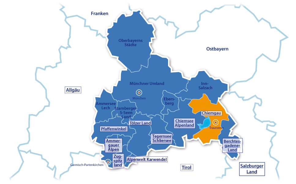 Alpenurlaub Urlaubsregion Chiemgau, Oberbayern, Deutschland