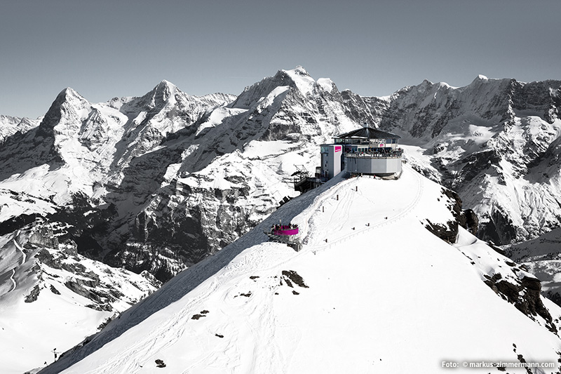 Drehrestaurant Piz Gloria im Skigebiet Mürren-Schilthorn