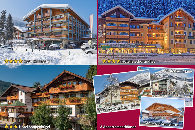 Hanneshof Resort im Wintersportort Filzmoos