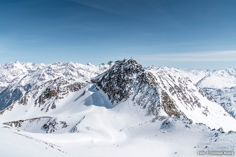 Gaislachkogl-Panorama im Skigebiet Sölden in Tirol