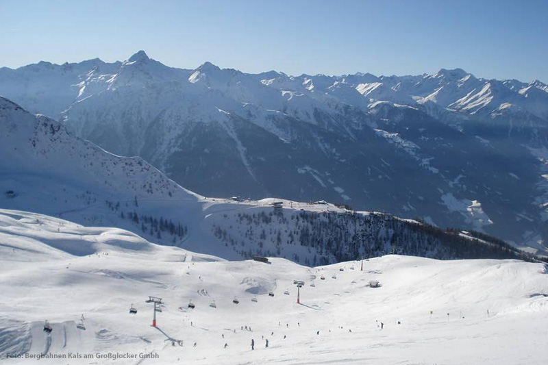 Blick zum Goldried im Skigebiet Großglockner Resort Kals-Matrei