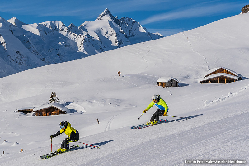 Skifahren mit Glocknerblick im Skigebiet Grossglockner-Heiligenblut