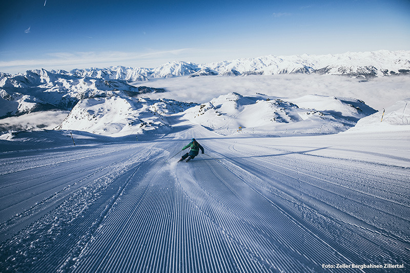 Perfekte Pistenverhältnisse im Skigebiet Zillertal Arena