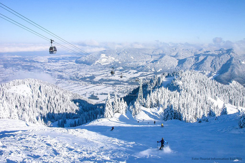 Traumhafter Blick über das Skigebiet Lenggries