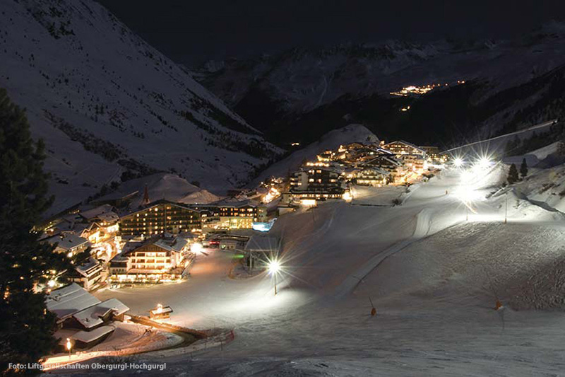 Nachtskifahren im Skigebiet Obergurgl-Hochgurgl im tiroler Ötztal