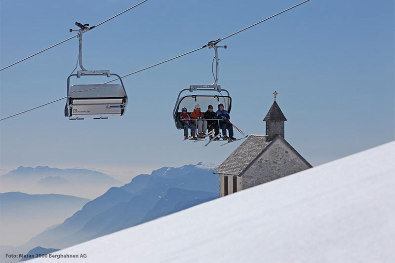 Skigebiet Meran 2000 in Südtirol