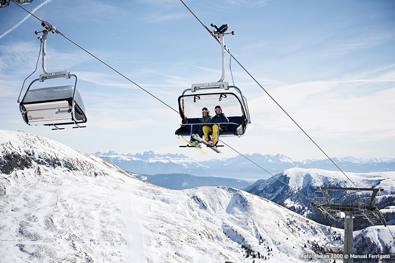 Meran 2000 ist Teil des Skiverbunds Ortler Skiarena
