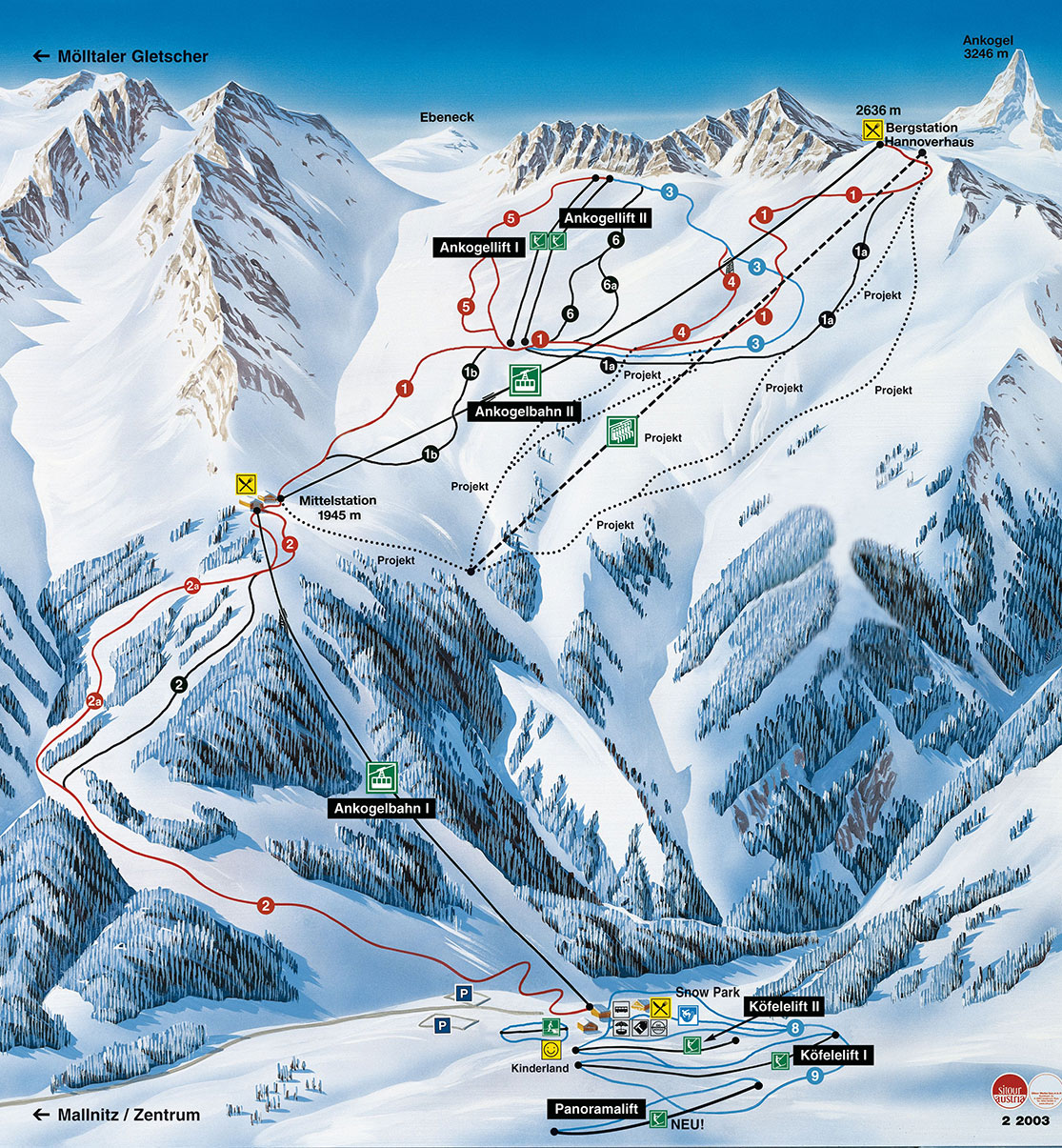 Pistenplan Skigebiet Ankogel