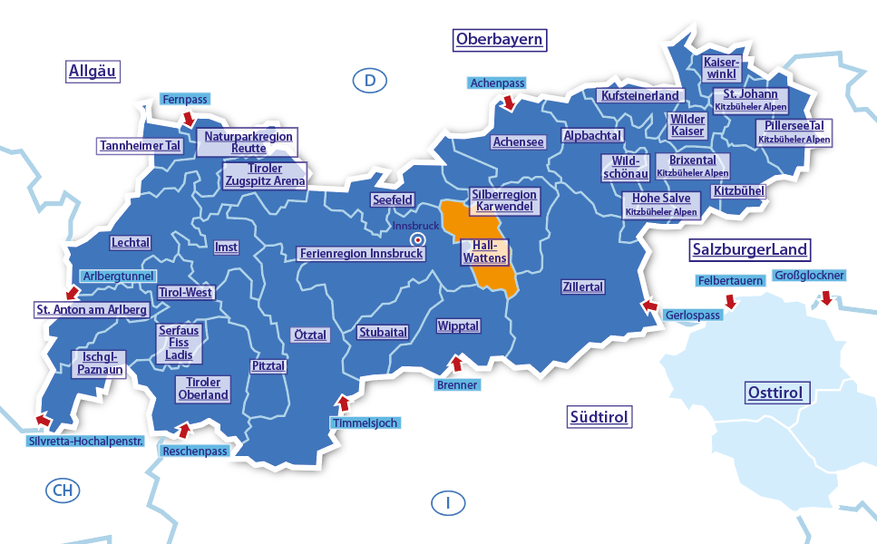 Alpenurlaub Urlaubsregion Hall-Wattens, Tirol, Österreich