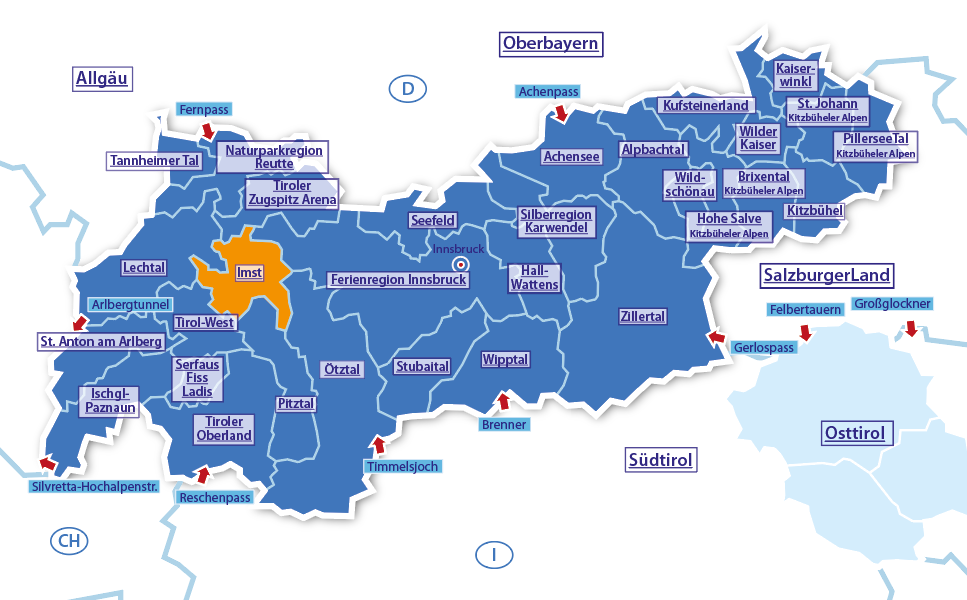 Alpenurlaub Urlaubsregion Imst, Tirol, Österreich