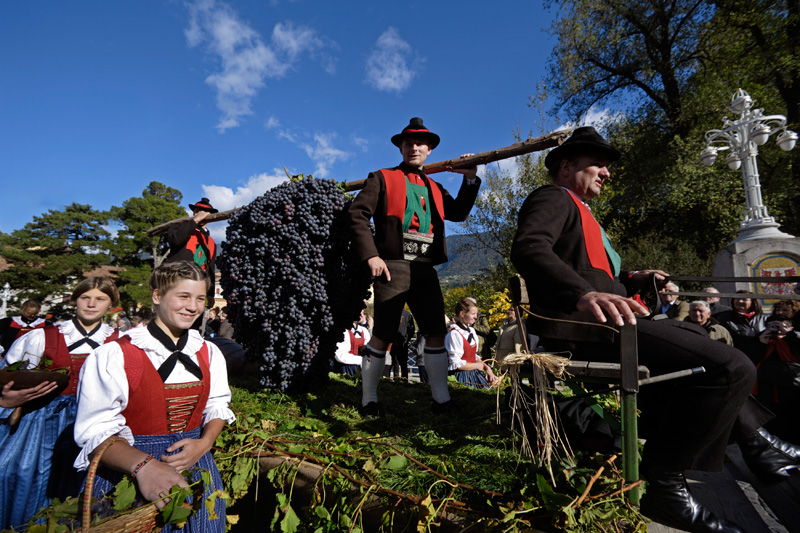 Das Meraner Traubenfest ist das älteste Erntedankfest Südtirols