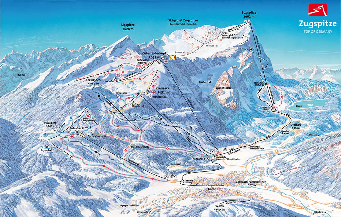 Pistenplan Garmisch-Classic