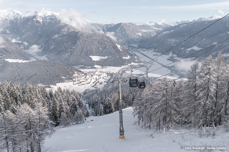 Das Skigebiet Rosskopf bei Sterzing ist Teil der Südtirol Skiarena