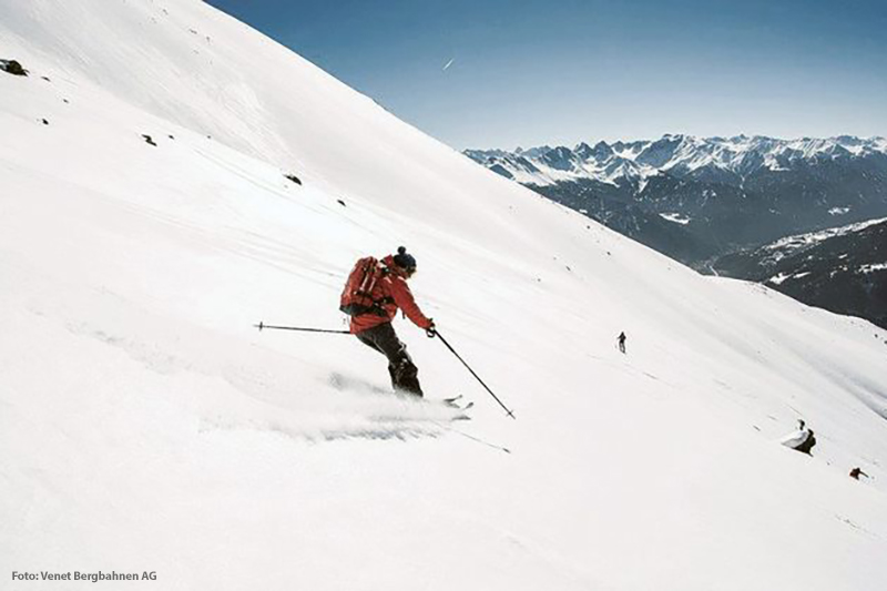 Skifahren im Skigebiet Venet Landeck