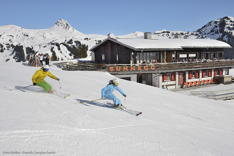 Skifahren im Skigebiet Damüls-Mellau