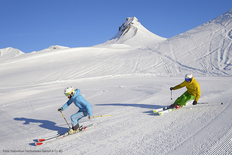 Skifahren im Skigebiet Damüls-Mellau