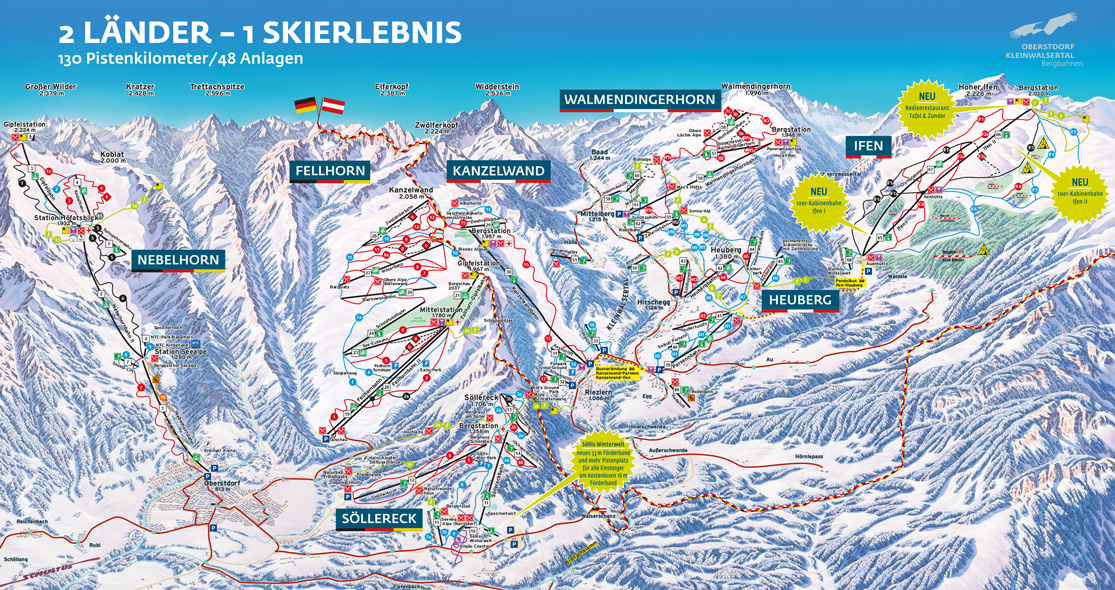 Pistenplan Skigebiet Nebelhorn