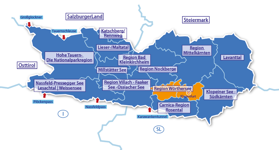 Alpenurlaub Urlaubsregion Wörthersee, Kärnten, Österreich