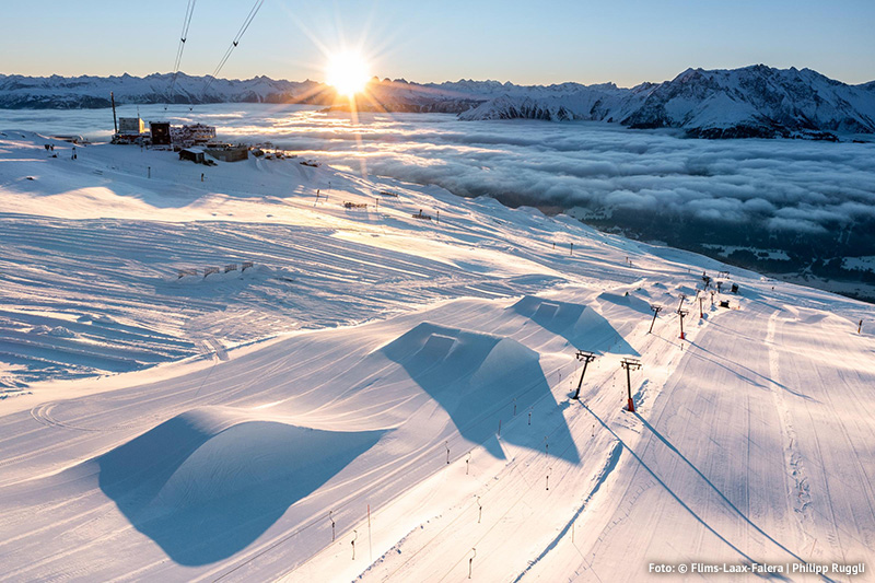 Freestyle-Genuss der Extraklasse erlebst Du im Snowpark Laax