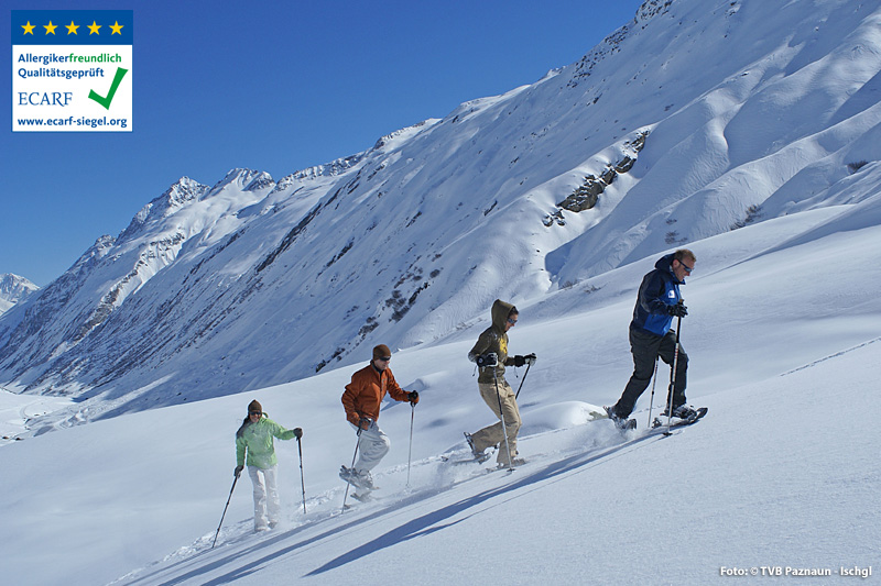 Mit durchschnittlich 4-6 m Neuschnee pro Winter ist Galtür auch ein Traumziel zum Schneeschuh- und Winterwandern
