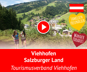 Viehhofen, zwischen Saalbach-Hinterglemm und Zell am See, ist das Feriendorf im Salzburger Land mit den großen Möglichkeiten! Verbringe einen top Bergurlaub zwischen dem Badestrand am Zeller See und den Wander- und Mountainbike-Wegen im Glemmtal, Schmittenhöhe und der Hohen Tauern. Mehr Info auf YouTube!