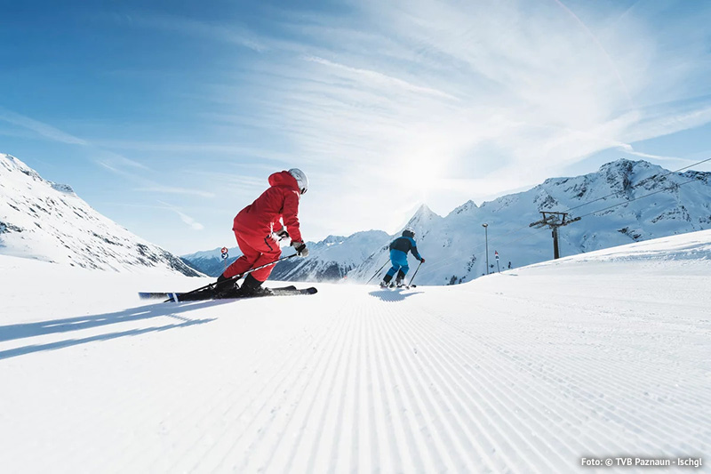 Skifahren im Silvapark in Galtür