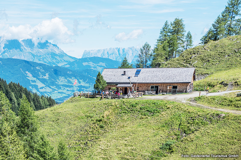 Vom Wanderstartplatz Unterberg geht es zur Almütte Heinreichalm  auf ca. 1.680 m