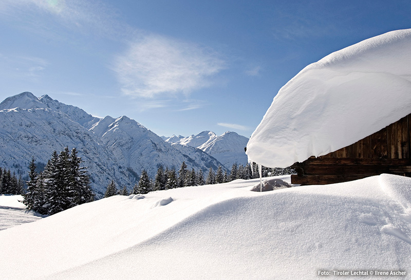 Winterpanorama Lechtal in Tirol