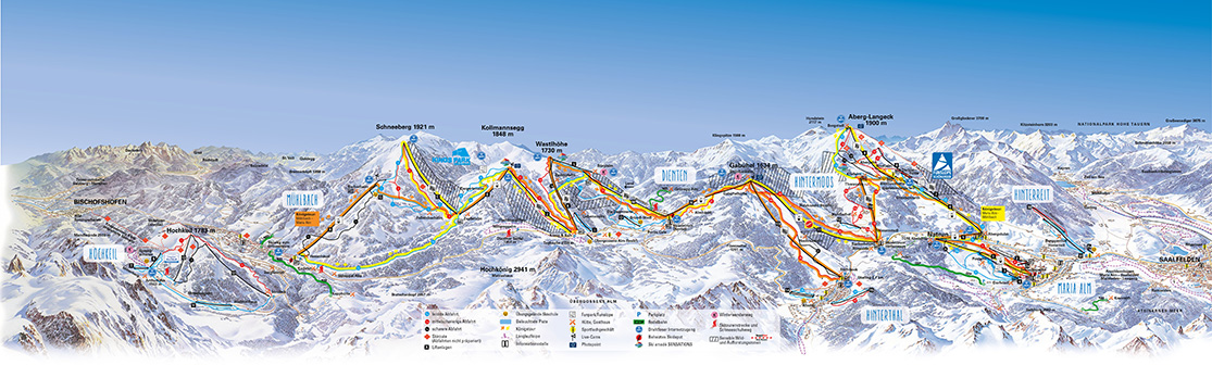 Pistenplan Hochkönig