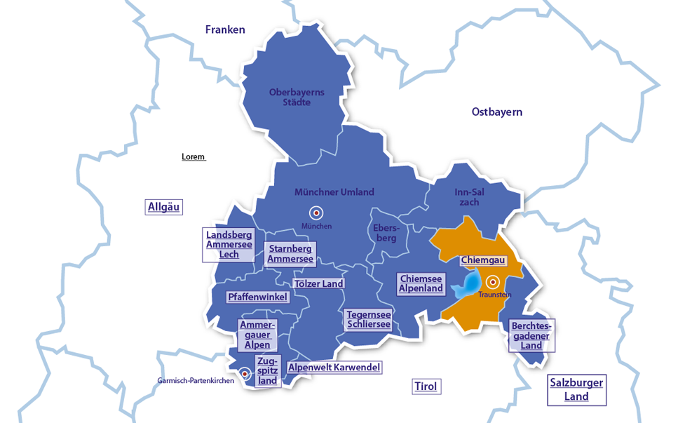 Alpenurlaub Urlaubsregion Chiemgau, Oberbayern, Deutschland