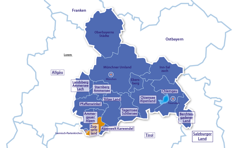 Alpenurlaub Urlaubsregion Zugspitzland, Oberbayern, Deutschland