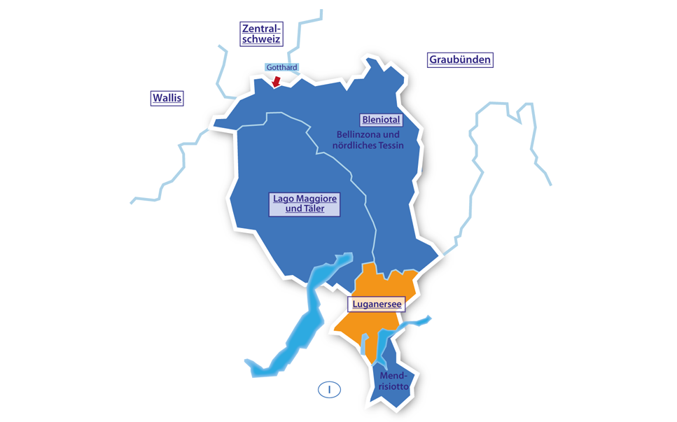 Alpenurlaub Urlaubsregion Lago Maggiore, Tessin, Schweiz