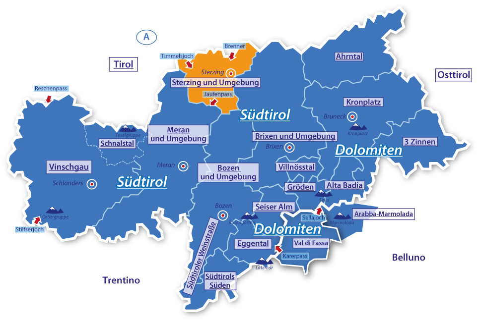 Alpenurlaub Urlaubsregion Sterzing und Umgebung, Südtirol, Italien Alpenurlaub Urlaubsregion Sterzing und Umgebung, Südtirol, Italien