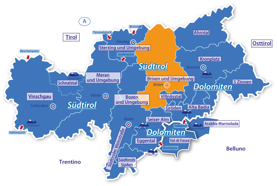 Alpenurlaub Urlaubsregion Brixen und Umgebung, Südtirol, Italien