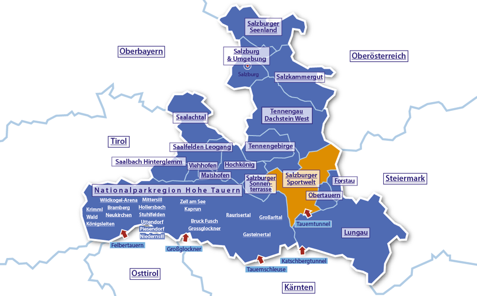Alpenurlaub Urlaubsregion Salzburger Sportwelt, Salzburger Land, Österreich