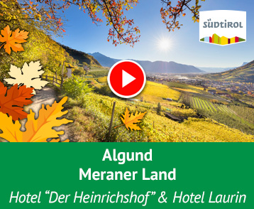 Klein, aber fein und ganz nah an Meran, von den Bergen umarmt und von der Sonne verwöhnt gilt Algund als DER Jungbrunnen in Südtirol. Warum das so ist und warum die beiden Hoteliers Michael und Sepp für uns die coolsten Hoteliers von Algund sind, das seht Ihr in diesem Videoclip. Mehr Info auf YouTube!