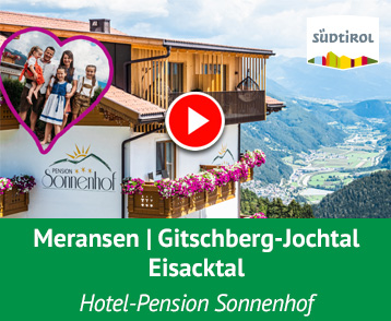 Sommerurlaub mit der Familie in Südtirol, Almenregion Gitschberg Jochtal, 30 idyllische Almen und urige Hütten, mit der Almencard sind die Bergbahnen kostenlos, attraktives Wochenprogramm, alle regionalen öffentlichen Verkehrsmittel in Südtirol kostenlos, Auto- und stressfreier Urlaub, man spricht deutsch, schmackhafte Gerichte, … Wenn Euch Südtirol genauso fasziniert wie uns, seid Ihr im Sonnenhof am Logenplatz von Meransen absolut richtig. Mehr Info auf YouTube!